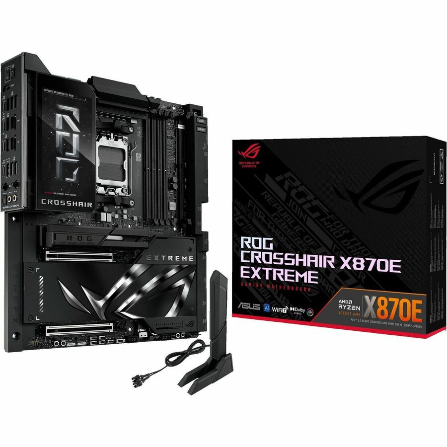 Asus ROG Crosshair X870E Extreme Gaming Desktop Motherboard - AMD X870E Chipset - Socket AM5 - Extended ATX Asus ROG Crosshair X870E Extreme Gaming Desktop Motherboard - AMD X870E Chipset - Socket AM5 - Extended ATX